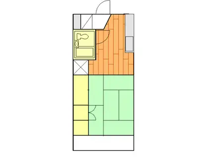 コーポキャッスルエイト(1DK/1階)の間取り写真