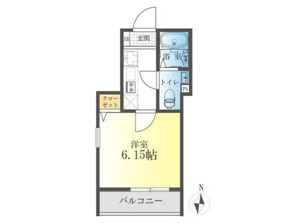 ストーンリバーII(1K/3階)の間取り写真