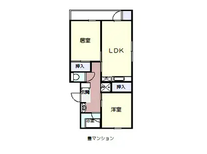 豊マンションA(2LDK/3階)の間取り写真