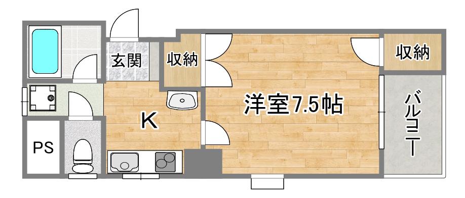 辻産業第1ビル(1K/5階)の間取り写真