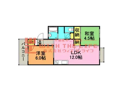 宮前コーポ(2LDK/2階)の間取り写真