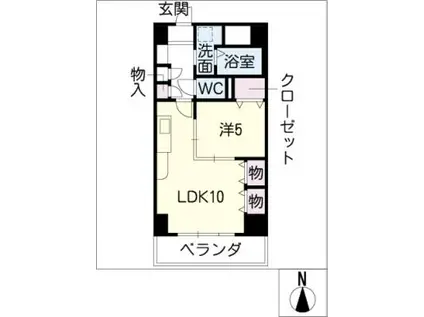プレステージ新栄(1LDK/8階)の間取り写真