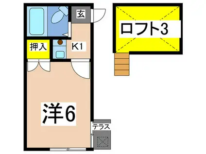 サニ-ハイツ戸塚(1K/1階)の間取り写真