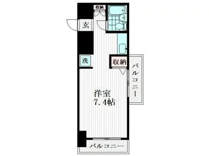 モナークマンション堀切菖蒲園(ワンルーム/5階)の間取り写真