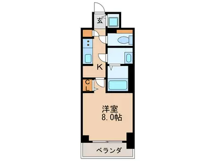 S-RESIDENCE栄イースト(1K/7階)の間取り写真