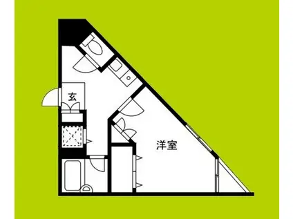 ノーム下新庄(1K/2階)の間取り写真