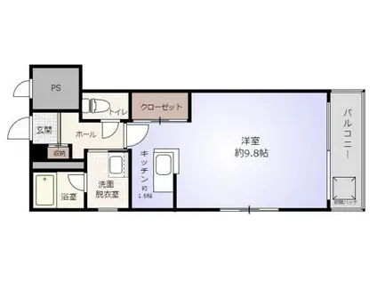 THE HOUSE ODORI(ワンルーム/5階)の間取り写真