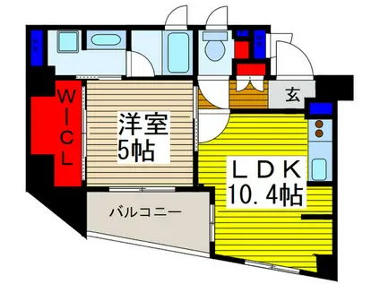 KDX川口幸町レジデンス(1LDK/8階)の間取り写真