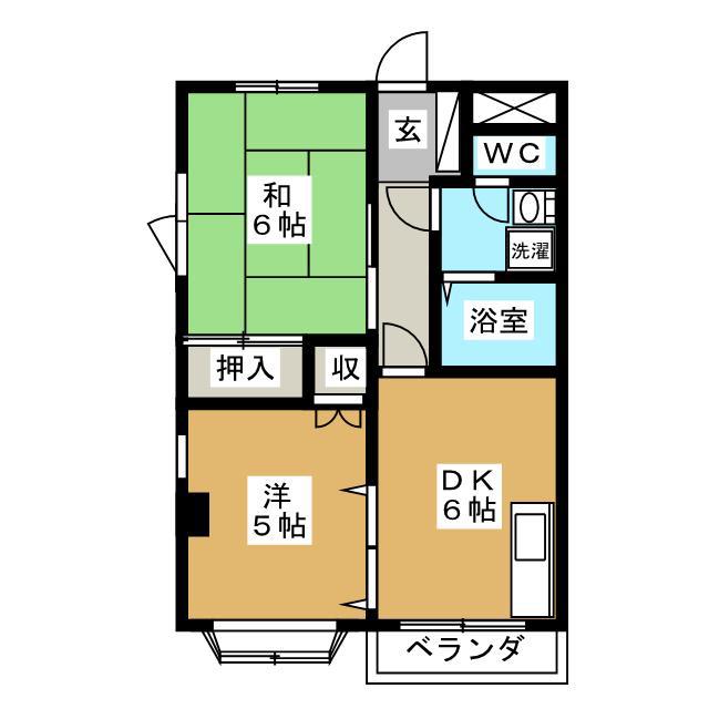 ダイイチハイム(2DK/3階)の間取り写真