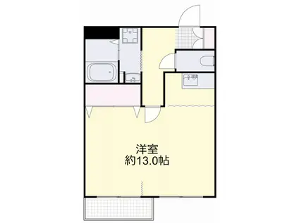 グランデュール医大南(1K/10階)の間取り写真