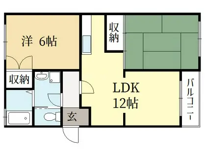 インターステップ(2LDK/1階)の間取り写真