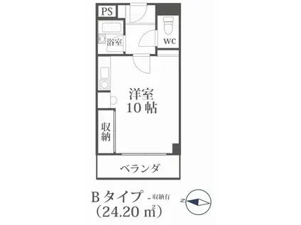 ビジネス・ワン六本松 (ワンルーム/6階)の間取り写真