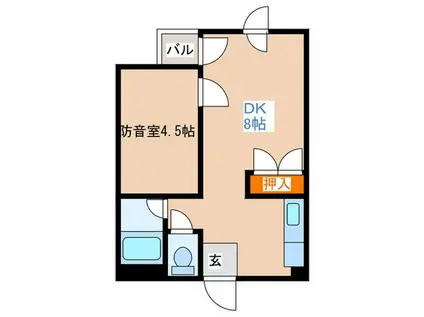 MUSICA SE PIACE(1DK/1階)の間取り写真