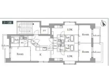 BLDトルース(2K/3階)の間取り写真