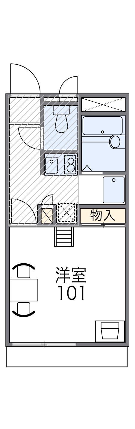 レオパレスOBURYUSEI(1K/2階)の間取り写真