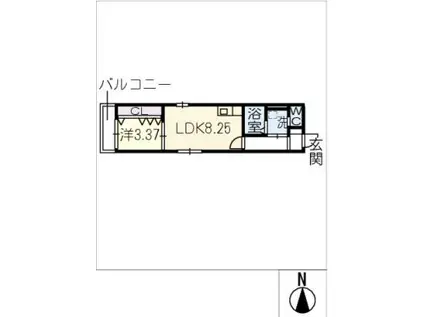 ル・メゾン美園(1LDK/2階)の間取り写真