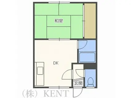 モンテプリンス(1DK/1階)の間取り写真