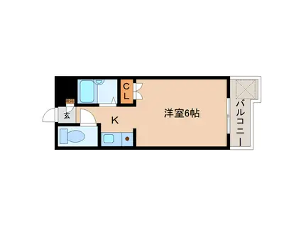 センチュリーアスカ V(ワンルーム/5階)の間取り写真