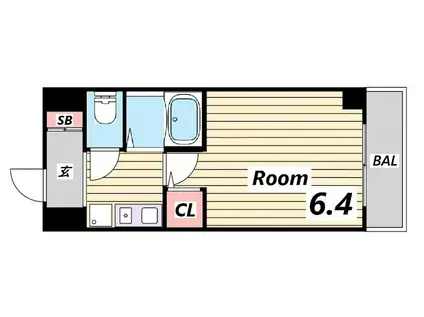ワコーレ新神戸ステージ(1K/7階)の間取り写真