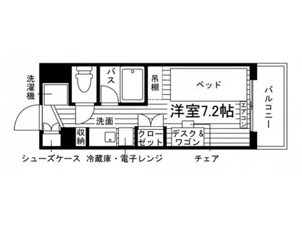 学生会館 アントレノード新板橋(ワンルーム/4階)の間取り写真