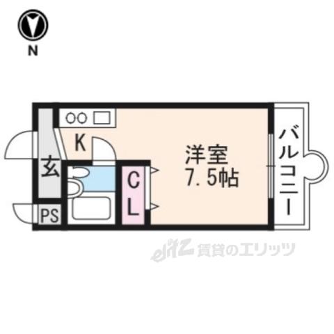 長岡プラザ(ワンルーム/5階)の間取り写真