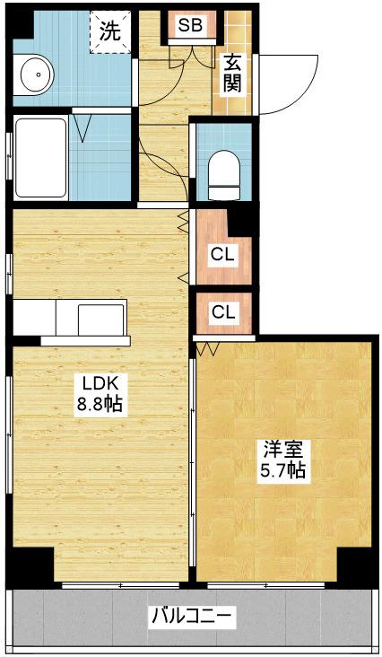 JU・JU(1LDK/1階)の間取り写真
