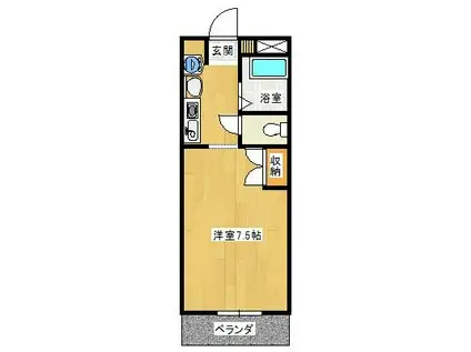 新倉敷井上ビル(ワンルーム/2階)の間取り写真