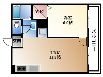 神谷BLD(1LDK/7階)の間取り写真