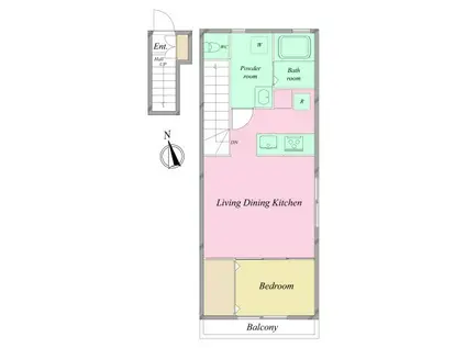 RAKO GRACE馬込 朝日リビング が提供する物件情報(1LDK/2階)の間取り写真