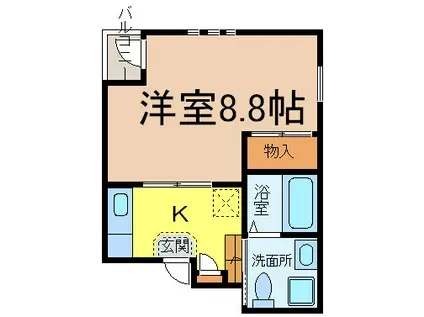 ノヴェル黒門(1K/3階)の間取り写真