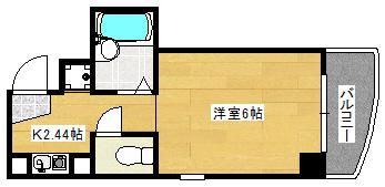 リボン金屋町(ワンルーム/7階)の間取り写真