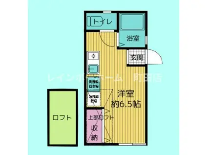 ウエスト・ウイング(ワンルーム/2階)の間取り写真