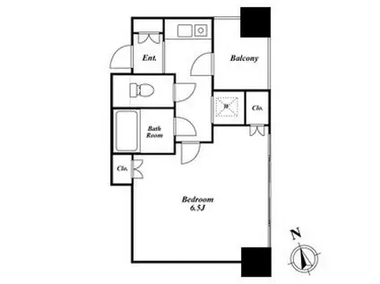 ラング・タワー京橋(1K/3階)の間取り写真