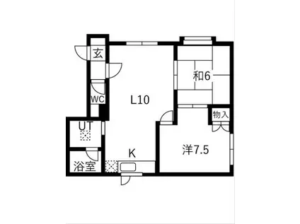 ボヌール35(2LDK/2階)の間取り写真