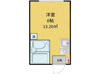 アーバハイツ上北沢(ワンルーム/1階)の間取り写真