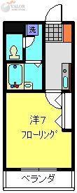 メゾン北里2000(1K/3階)の間取り写真