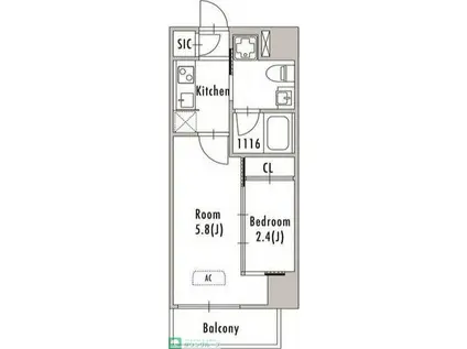 GRAN PASEO亀有(2K/11階)の間取り写真