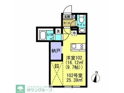 BEST STAGE 新狭山I(ワンルーム/2階)の間取り写真