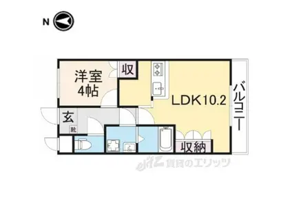 A&S・N(1LDK/3階)の間取り写真