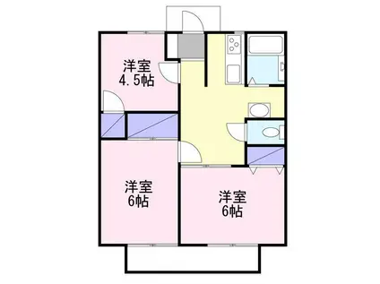 メゾン・ド・サンシャインI(3DK/1階)の間取り写真