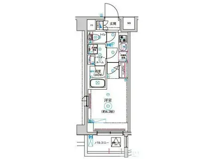 セジョリ高井戸II(1K/5階)の間取り写真