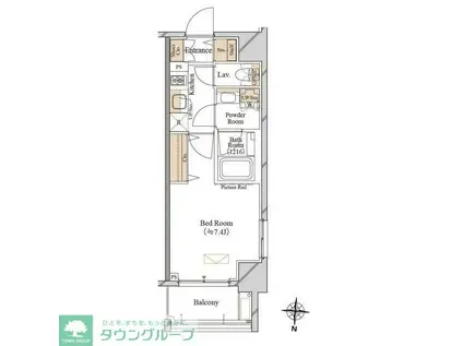 ブランシエスタ両国(1K/3階)の間取り写真