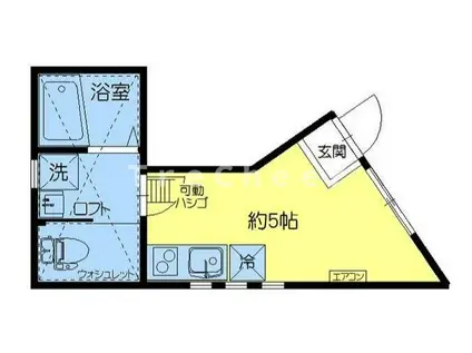 ヒルズビュー赤羽西(ワンルーム/1階)の間取り写真