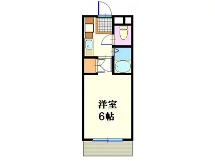 松本ビル(1K/3階)の間取り写真