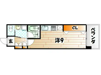 CPタワー(ワンルーム/18階)の間取り写真