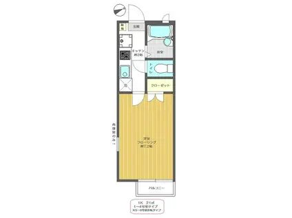 第5キエイ(1K/2階)の間取り写真