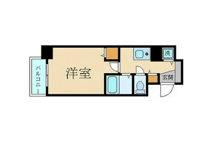 スカイコート日本橋浜町第3(1K/5階)の間取り写真