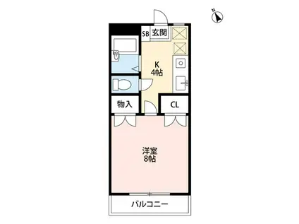 フィオーレ昭和(1K/1階)の間取り写真