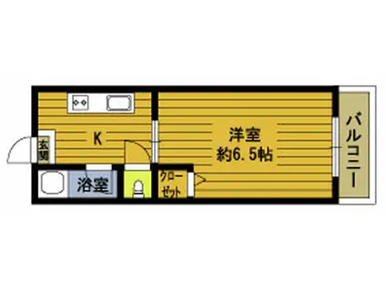 ヒカリビル(1K/3階)の間取り写真
