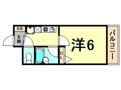 アルマーレ(1K/1階)の間取り写真